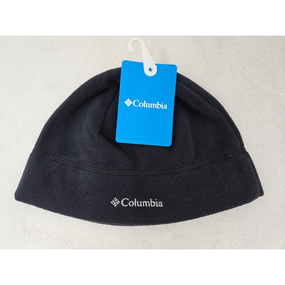 Columbia Unisex Fast Trek Fleece Beanie Hat, Black, Size S/M, Polyester, NWT